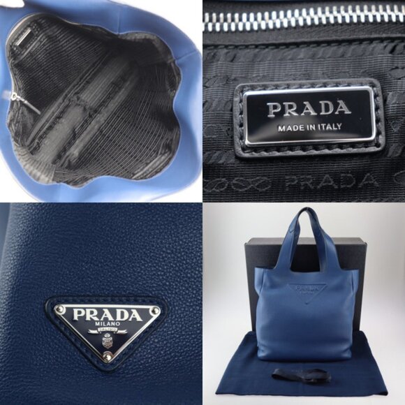 PRADA Blue Leather Shoulder Bag - Picture 9 of 9